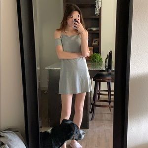 Gray mini dress